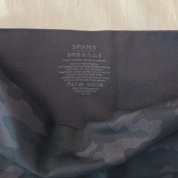 Spanx look at me now camo seamless leggings green grey navy small - Picture 6 of 6